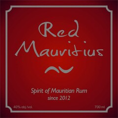 Red Mauritius Spirit of Mauritian Rum since 2012