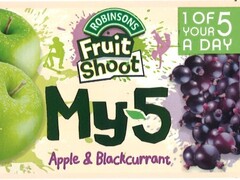ROBINSONS Fruit Shoot My 5 Apple & Blackcurrant 1 OF YOUR 5 A DAY
