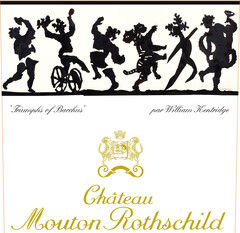 Château Mouton Rothschild Triumphs of Bacchus par William Kentridge