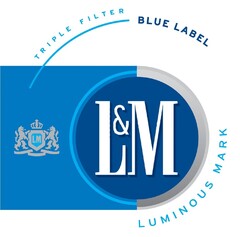L & M LUMINOUS MARK TRIPLE FILTER BLUE LABEL