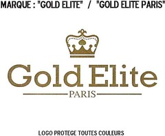 MARQUE: “GOLD ELITE” / “GOLD ELITE PARIS” LOGO PROTEGE TOUTES COULEURS