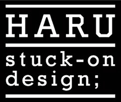 HARU stuck-on design;
