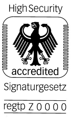 High Security Signaturgesetz regtp Z 0000 accredited