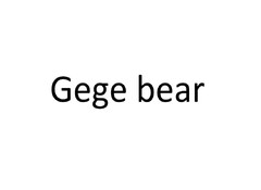 Gege bear