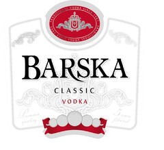 TRADITIONAL VODKA SINCE 1907 BARSKA CLASSIC VODKA PREMIUM QUALITY 5 TIMES FILTERED