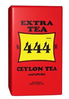 EXTRA TEA No. 444 00 CEYLON TEA 100% PURE Sri Lanka 100% natural pure Ceylon tea