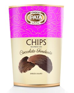 CHOCO PATA CHIPS RICOPERTE CON Cioccolato Fondente DOLCE & SALATO