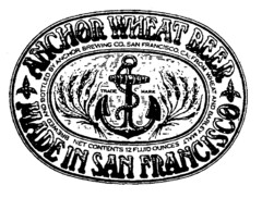 ANCHOR WHEAT BEER MADE IN SAN FRANCISCO