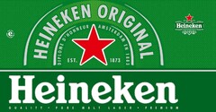 HEINEKEN ORIGINAL diplome d'honneur amsterdam en 1883 HEINEKEN quality . pure malt lager . premium