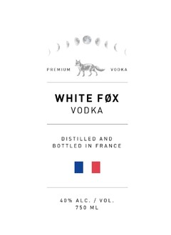 WHITE FOX PREMIUM VODKA DISTILLED AND BOTTLED IN FRANCE