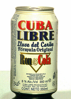 CUBA LIBRE Llave del Caribe Fórmula Original Ron & Cola