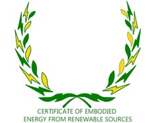 CERTIFICATE OF EMBODIED ENERGY FROM RENEWABLE SOURCES