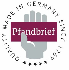 Pfandbrief Quality made in Germany since 1769