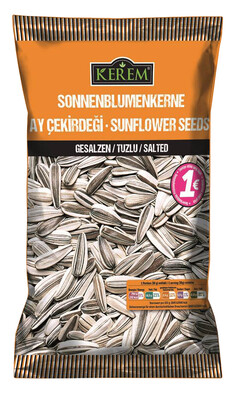 KEREM SONNENBLUMENKERNE AY CEKIRDEGI SUNFLOWER SEEDS GESALZEN/TUZLU/SALTED 1€