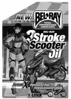 BEL RAY TOTAL PERFORMANCE LUBRICANTS BEL-RAY 2 Stroke Scooter Oil NEW SYNTHETIC BLEND JenniX Student by day, Secret Agent by night! 1 LITER