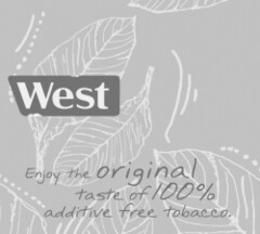 WEST ENJOY THE ORIGINAL TASTE OF 100% ADDITIVE FREE TOBACCO