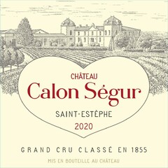 CHÂTEAU Calon Ségur SAINT - ESTÈPHE 2020 GRAND CRU CLASSÉ EN 1855 MIS EN BOUTEILLE AU CHÂTEAU