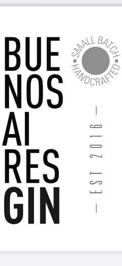 SMALL BATCH HANDCRAFTED BUE NOS AI RES GIN EST 2016