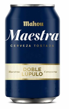 Mahou Maestra CERVEZA TOSTADA Maestros DOBLE LÚPULO Cerveceros