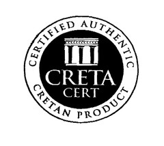 CRETA CERT CERTIFIED AUTHENTIC CRETAN PRODUCT