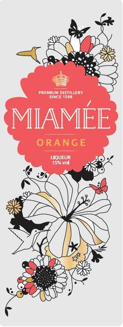 PREMIUM DISTILLERY SINCE 1598 MIAMÉE ORANGE LIQUEUR 15% vol