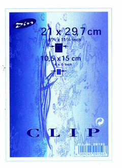 CLIP din 21 x 29,7 cm 8 1/4 x 11 3/4 Inch 10,5 x 15 cm 4 x 6 Inch