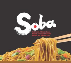 Soba Nudeln mit Yakisoba-Sauce Nouilles avec sauce Yakisoba Noedels met Yakisoba saus