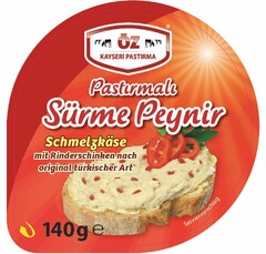 Öz Kayseri Pastirmali Sürme Peynir Schmelzkäse mit Rinderschinken nach original türkischer Art 140 g
