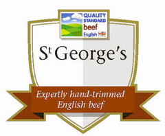 St George's Expertly hand-trimmed English beef QUALITY STANDARD beef English