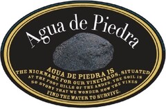 Agua de Piedra AGUA DE PIEDRA IS THE NICKNAME FOR OUR VINEYARDS, SITUATED AT THE FOOT HILLS OF THE ANDES. THE SOIL IS SO STONY THAT WE WONDER HOW THE VINES FIND THE WATER TO SURVIVE.