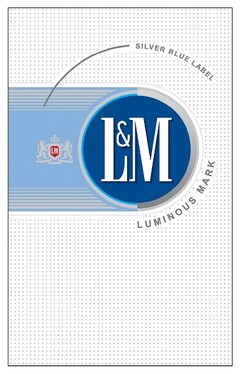 L & M LUMINOUS MARK SILVER BLUE LABEL