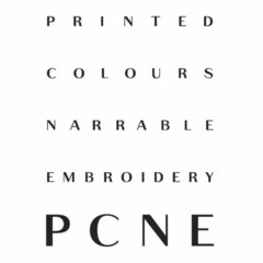 PCNE PRINTED COLOURS NARRABLE EMBROIDERY