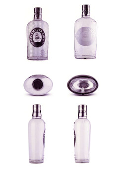 PLYMOUTH STANDARD BOTTLE WITH LABEL (IN GREYSCALE)(FRONT VIEW)