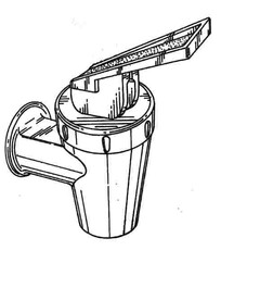 The mark consists of a configuration of a liquid dispensing faucet.