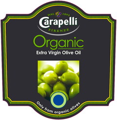 DAL 1893 Carapelli FIRENZE Organic Extra Virgin Olive Oil Only from organic olives