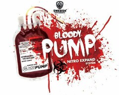 SWEDISH SUPPLEMENTS BLOODY PUMP NITRO EXPAND SYSTEM FORTIFIED WITH GLYCOPUMP