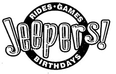 Jeepers! RIDES · GAMES BIRTHDAYS