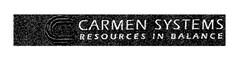 CARMEN SYSTEMS RESOURCES IN BALANCE