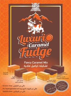 Saeed M. Al Maddah Luxuri Caramel Fudge Fancy Caramel Mix QUALITY TRADE MARK ORIGINAL AL MADDAH Since 1951