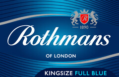 ROTHMANS OF LONDON KINGSIZE FULL BLUE R 1890