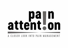 PAIN ATTENTION A CLOSER LOOK INTO PAIN MANAGEMENT