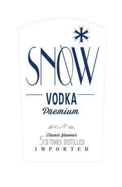 SNOW VODKA Premium Classic flavour 5 TIMES DISTILLED IMPORTED