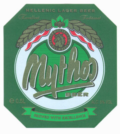 Mythos BEER HELLENIC LAGER BEER BREWED WITH EXCELLENCE