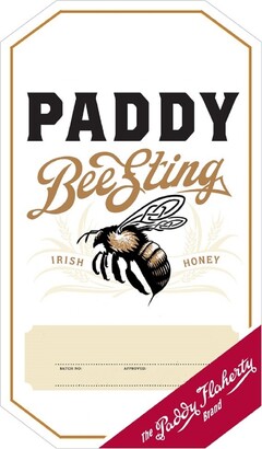 PADDY BeeSting Irish Honey  the Paddy Flaherty Brand approved batch no
