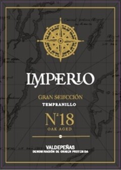 IMPERIO N 18 GRAN SELECCION - TEMPRANILLO OAK AGED - VALDEPEÑAS - DENOMINACION DE ORIGEN PROTEGIDA