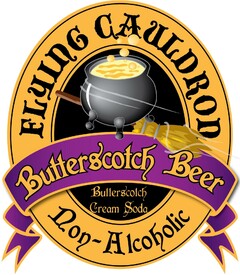 FLYING CAULDRON, Butterscotch Beer, Butterscotch Cream Soda, Non-Alcoholic