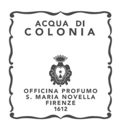 ACQUA DI COLONIA OFFICINA PROFUMO S. MARIA NOVELLA FIRENZE 1612