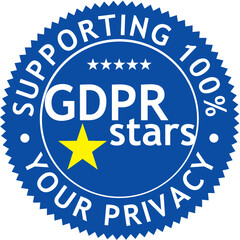 GDPR STARS SUPPORTING 100% YOUR PRIVACY