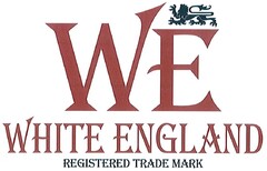 WE WHITE ENGLAND REGISTERED TRADE MARK