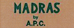 MADRAS by A.P.C.